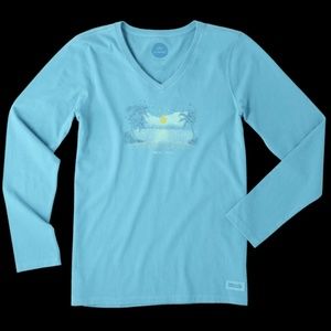 Life Is Good- Long Sleeve Happy Hour T-Shirt NWOT